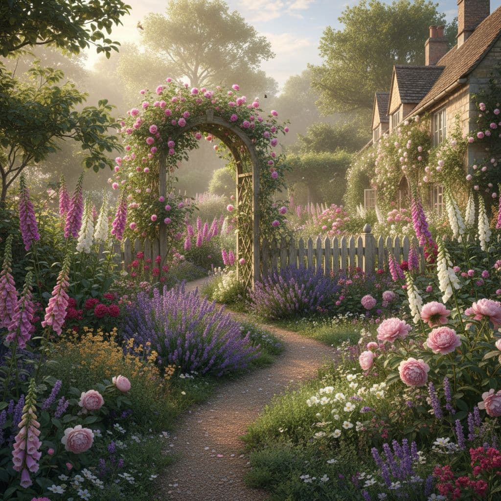 Cottage Garden idea created with FlorAI AI Garden Design