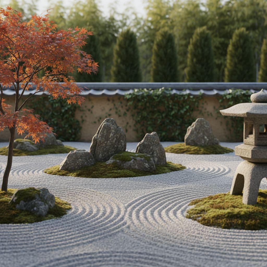 Japanese Garden idea created with FlorAI AI Garden Design