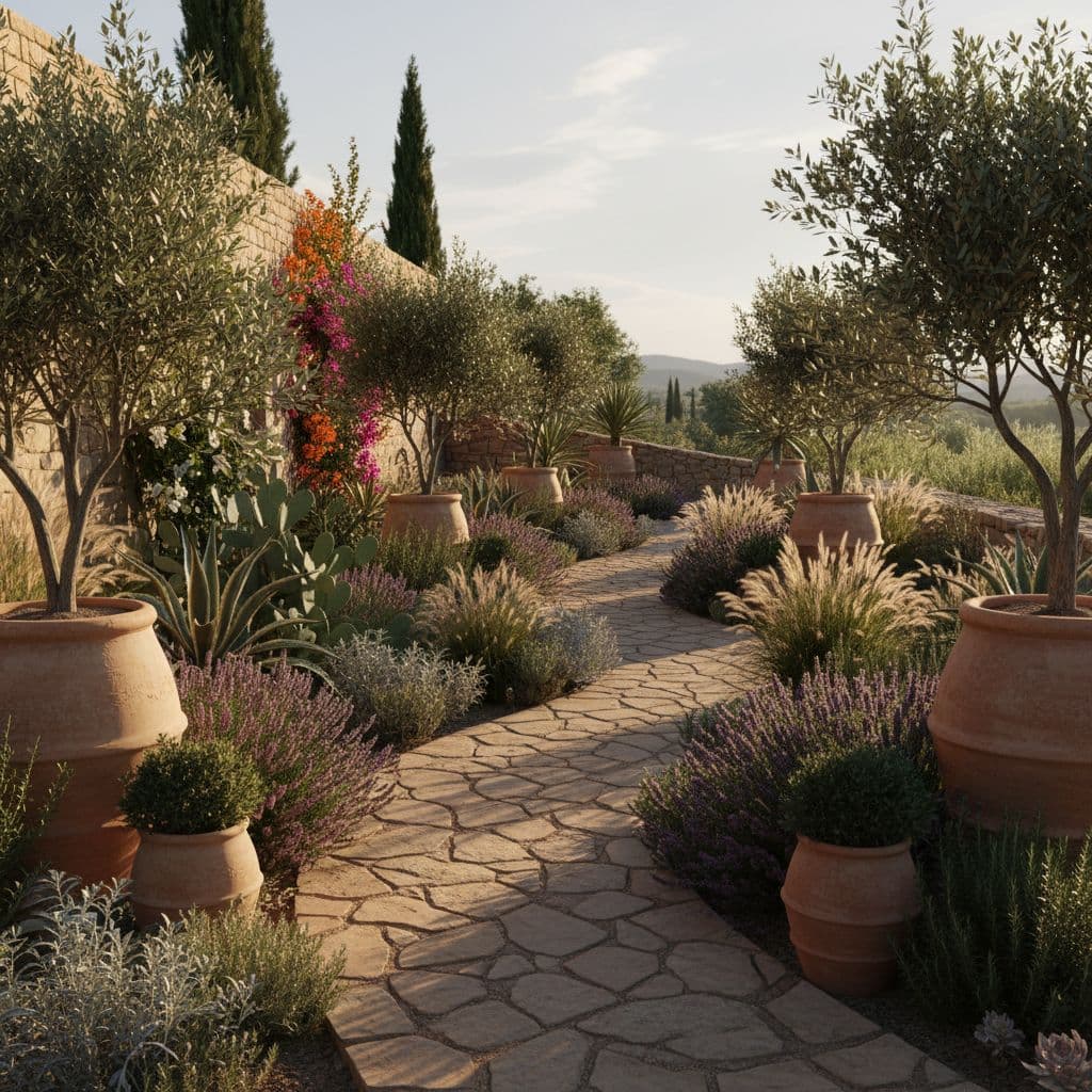 Mediterranean Garden idea created with FlorAI AI Garden Design