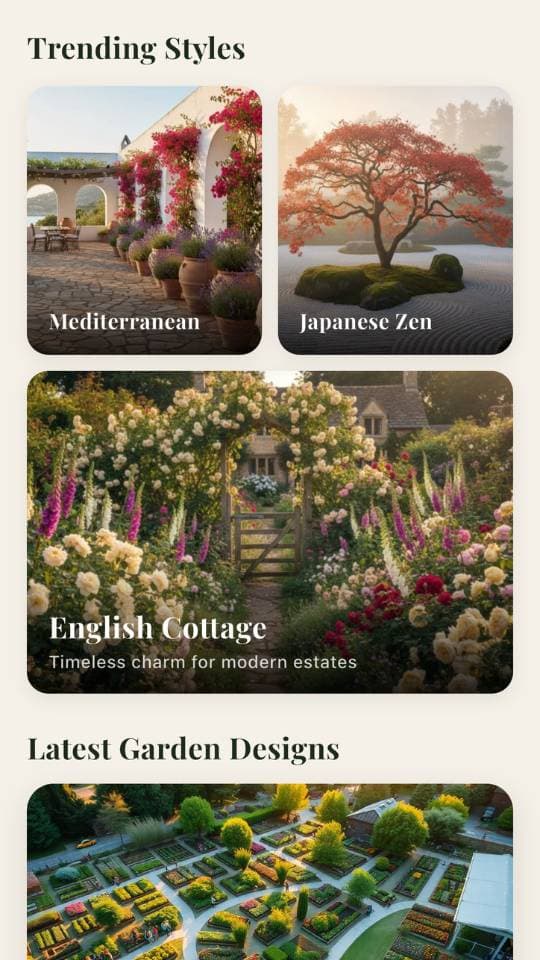 Before-and-after garden design from photo on FlorAI